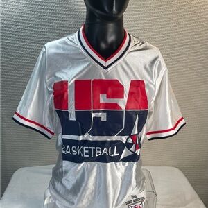 Mens Mitchell & Ness NBA Warm Up Shirt 1992 Team USA David Robinson Size S 36